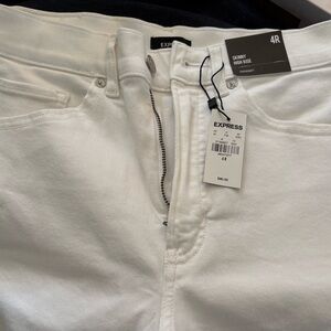 Express Women's White Skinny High-Rise Jeans - Express NWT